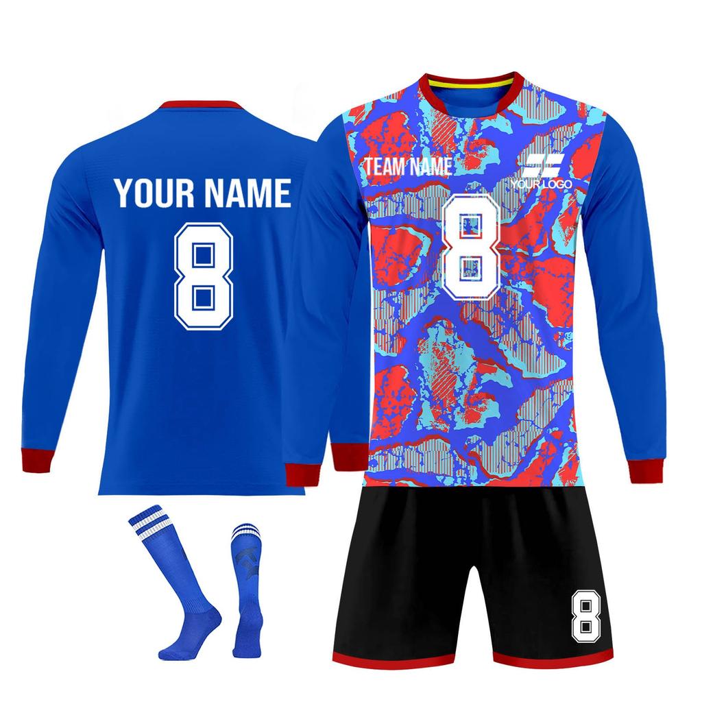 Personalised Shirts Kit Mens Girls With Name Number Custom Football Jerseys For Boys Training Suit