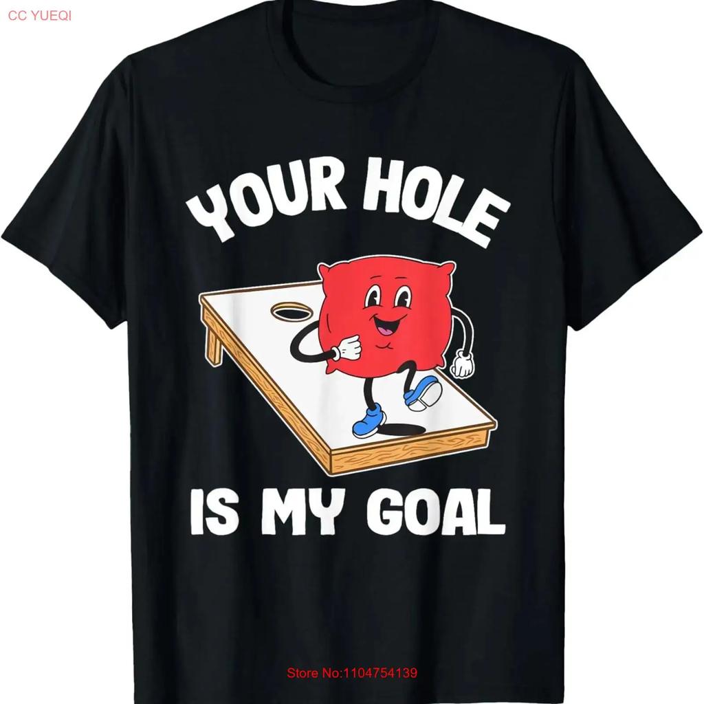 Your Hole Is My Goal Corn Bean Bag Sarcastic Cornhole T Shirt vintage Washed Casual Stretched graphic Stylish
