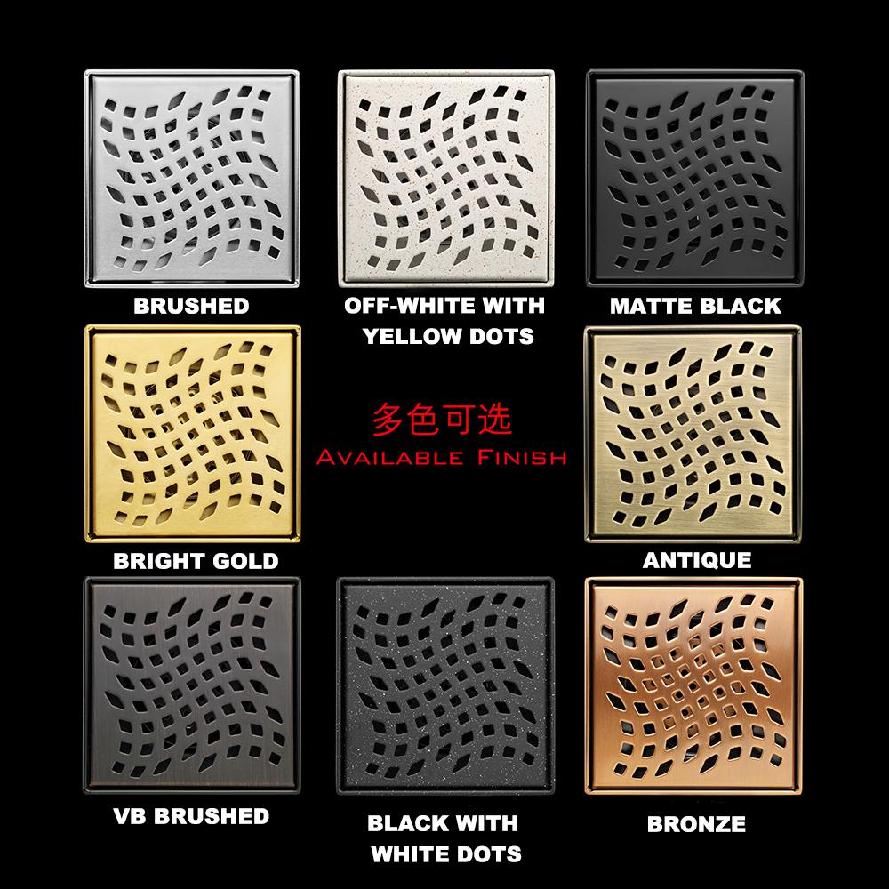 Stainless Steel 304 Anti-Odor Drain Floor for Bathroom European Style V-shaped Drainage Floor Drain 100*100MM square Drain