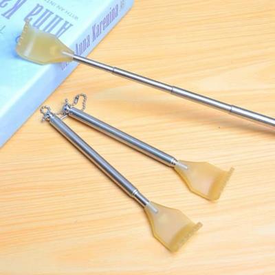 1 шт. Чесалка для спины Регулируемая Четыре четверти Телескопическая Эргономичная Длинная ручка Массаж спины Нержавеющая сталь Облегчение зуда Телескопическая чесалка для спины