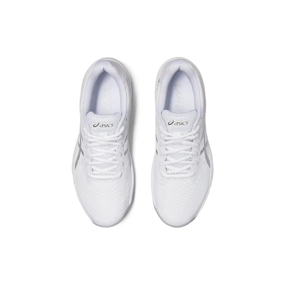 ASICS Womens Gel Game 9 'White Pure Silver' (women's sizes) White / Pure Silver Tennis Shoes 1042A211 100