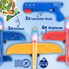 Bigdream 6 Штук Светодиодные Игрушки-Запускатели Самолетов с 2 Запускателями, 2 Планера с Режимом Полета, Катапульта-Самолет со Стикерсами, Летающие Игрушки для Улицы для 3 4 5 6 7 8 9