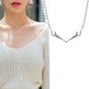 Elegant Reindeer Antler Clavicle Necklace for Women - Polished Christmas Jewelry