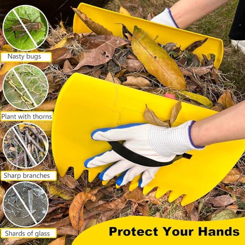 Hand Held Leaf Scoops Hand Rakes Lightweight Garden Leaf Collector Garden Cleaning Tool