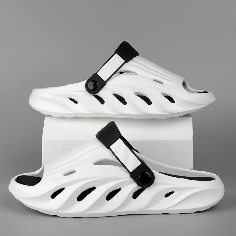 Модные мужские уличные спортивные повседневные нескользящие домашние тапочки из ЭВА материала, удобные шлепанцы, модные слайды для взрослых