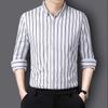 Рубашки мужские элегантные рубашки роскошная мужская одежда высококачественные полосатые узоры рубашки модные длинные рукава рубашки мужские