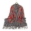 Hot-selling Autumn and Winter New Imitation Cashmere Sunflower Double-sided Thickened Fashionable Women's Thermal Scarf Extended Shawl