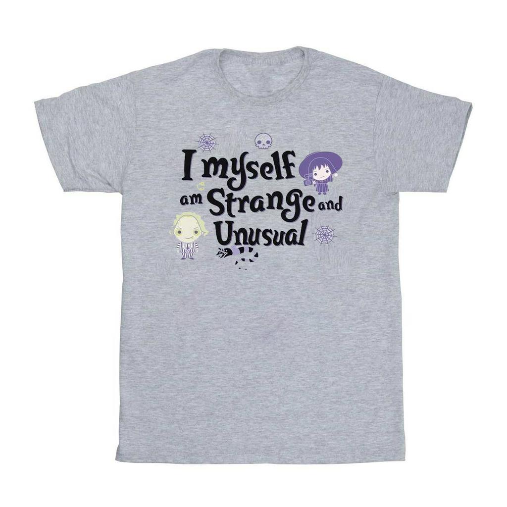 Beetlejuice Womens/Ladies I Myself Am Strange And Unusual Cotton Boyfriend T-Shirt