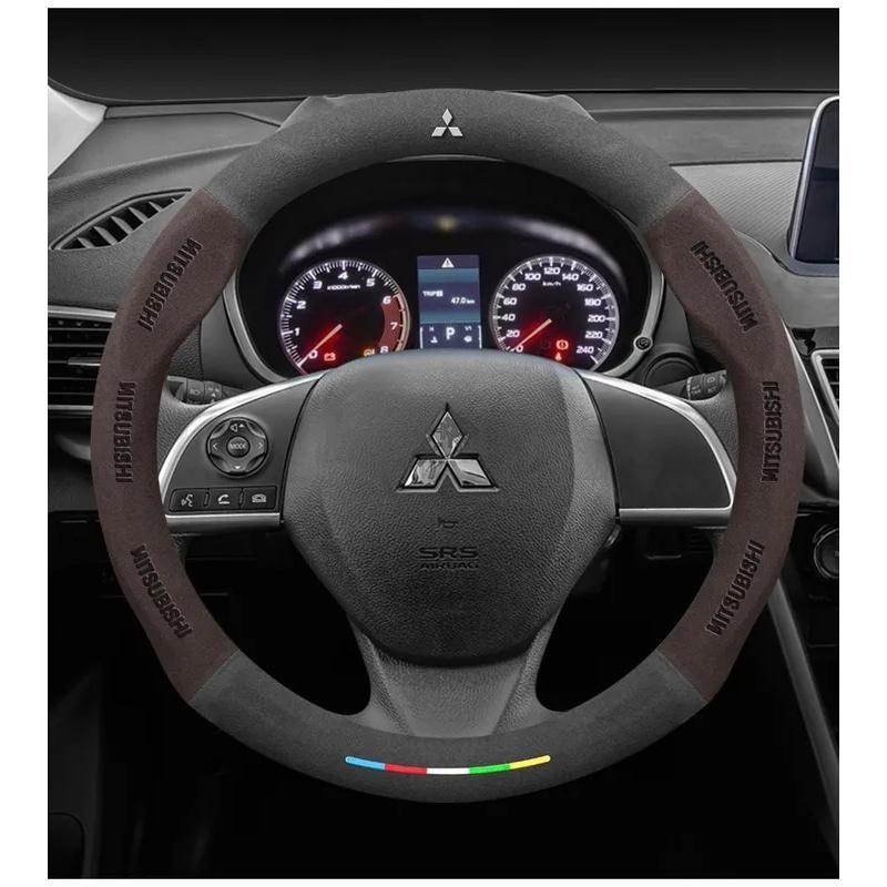 Для Mitsubishi Outlander Pajero Asx Colt Lancer EX Evolution X L200 Triton RALLIART Автомобильная замшевая карбоновая накладка на руль