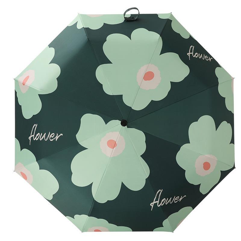 Umbrella Anti-ultraviolet Sun Umbrella Parasol Folding Umbrella Small Fresh Vinyl Weather and Rain Umbrella