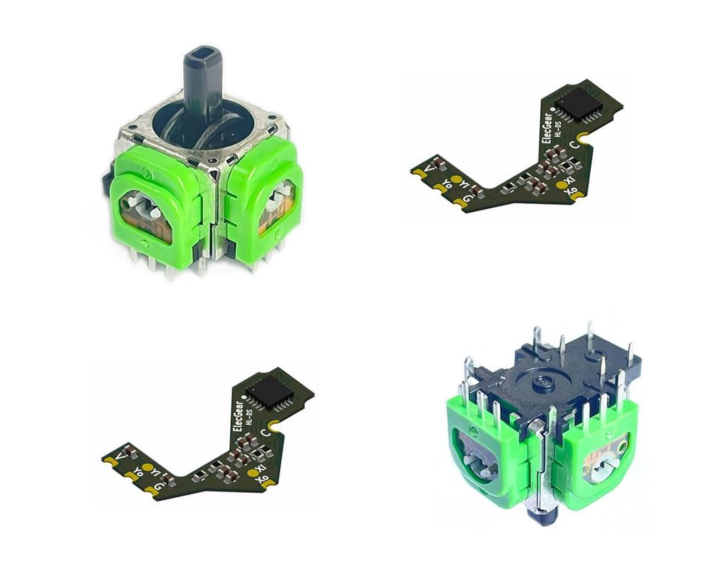ElecGear Hall Sensor Joystick Replacement for DualSense PS5 2pcs Electromagnetic Hall Joystick Control Stick 2pcs Calibration PCB Desoldering Repair