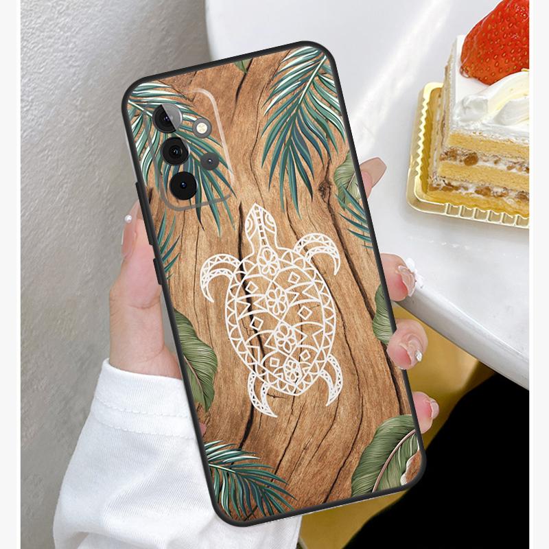 Чехол с узором под дерево для черепахи для Samsung Galaxy A55 A35 A15 A14 A34 A54 A73 A53 A33 A23 A13 A12 A32 A52 A51