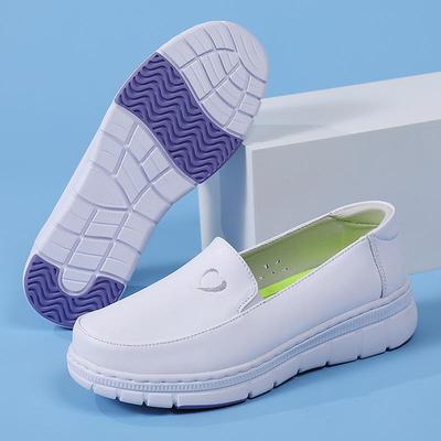 Безупречные женские туфли медсестры с мягкой подошвой, дышащие, нескользящие - удобная плоская больничная рабочая обувь.