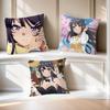 Anime Girl s-Sakurajima Mai Cushion Cover Comfortable Soft Pillow Case for Sofa Living Room Home Office Decor Protective Covers