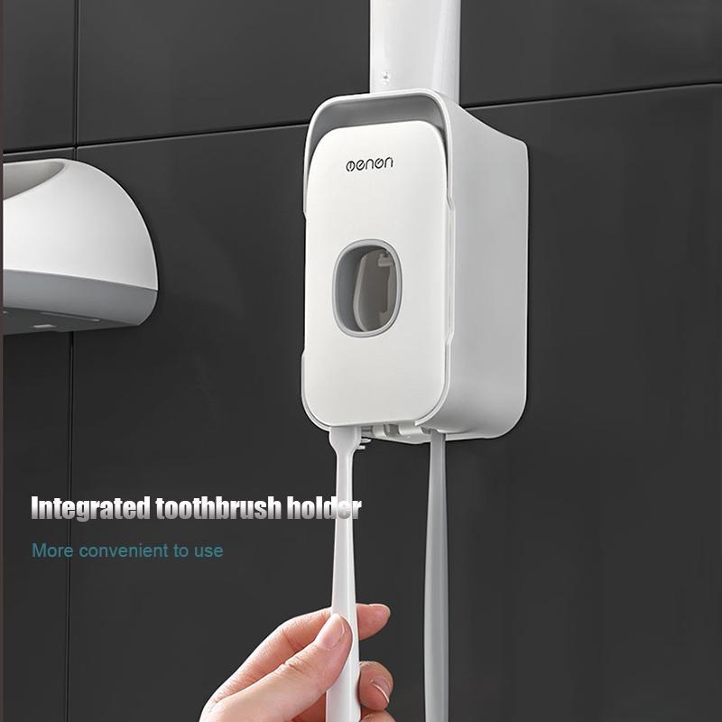 Wall Toothpaste Dispenser Automatic Mengni Mount Toothbrush Holder Lazy Toothpaste Squeezer For Toilet Home Bathroom Accessories