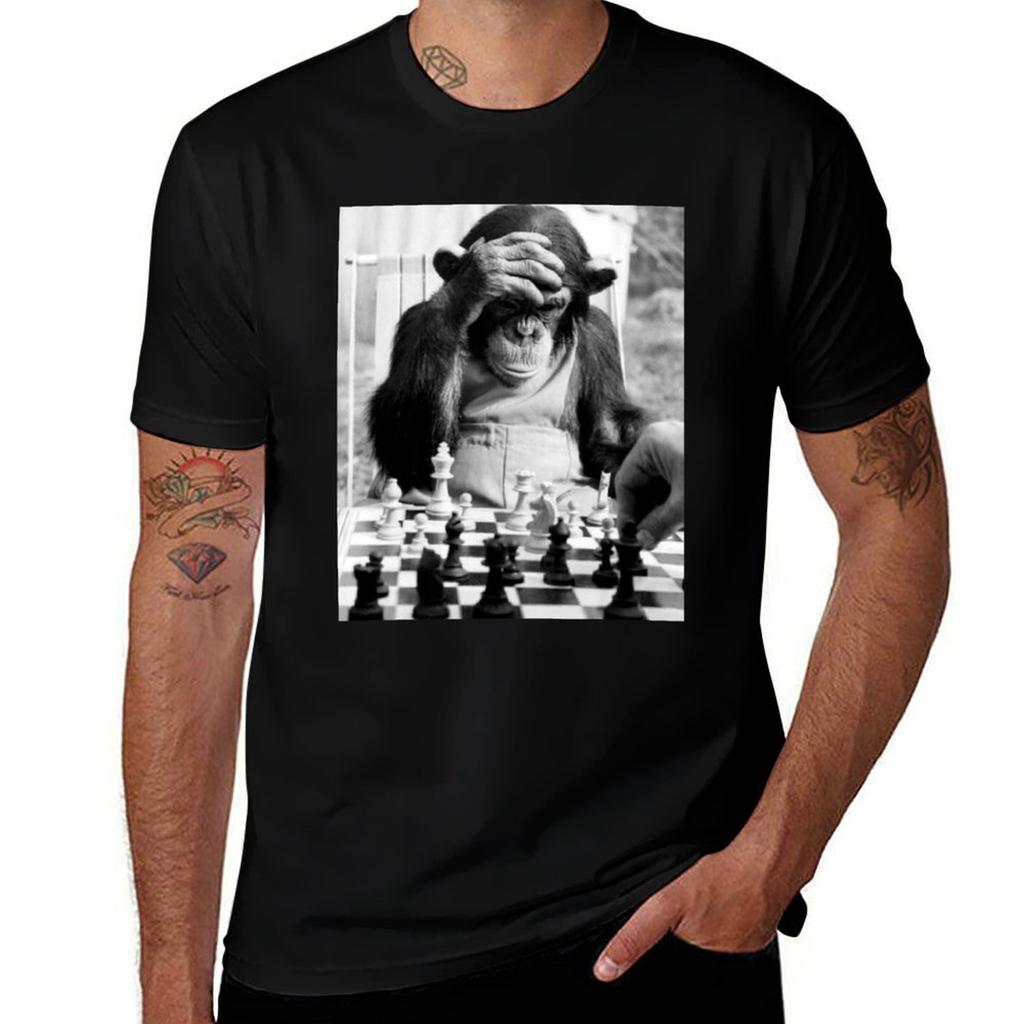 Monkey Play Chess Tshirt Quick Dry Outdoor Sports Tshirt