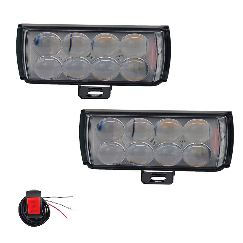 Мотоциклетный светодиодный прожектор Дальний/Ближний свет Рабочие противотуманные фары для внедорожника Грузовики Внедорожник Квадроцикл 4X4 12В 24В Линза Фара Головной свет Ходовые огни