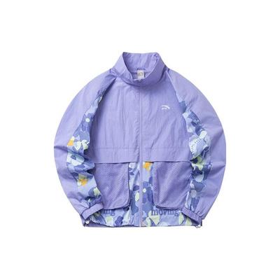 Куртка на молнии с логотипом полной печати, женская, синяя, 162218602-2