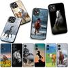 for Motorola Moto G54 G05 G24 G45 G55 G75 G85 G15 G57 G86 Power Edge 50 30 Ultra Fusion neo Pro Case Running Wild Horse Pets