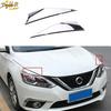 Для Nissan Sentra Sylphy 2016-2024 2 шт. Хромированные накладки на полоски передних фар