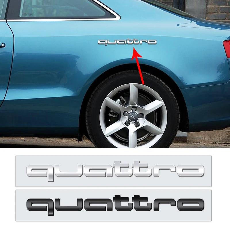 ABS Car Front Grille Emblem External Auto Body Sticker Auto QUATTRO Emblem Accessories for B S A3 A4 B8 8P 8V A6 C7 A5 Q5 B7