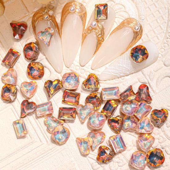 30 шт. украшения для ногтей, прочные заостренные квадратные стразы «сделай сам», ювелирные изделия для дизайна ногтей с любовью снизу