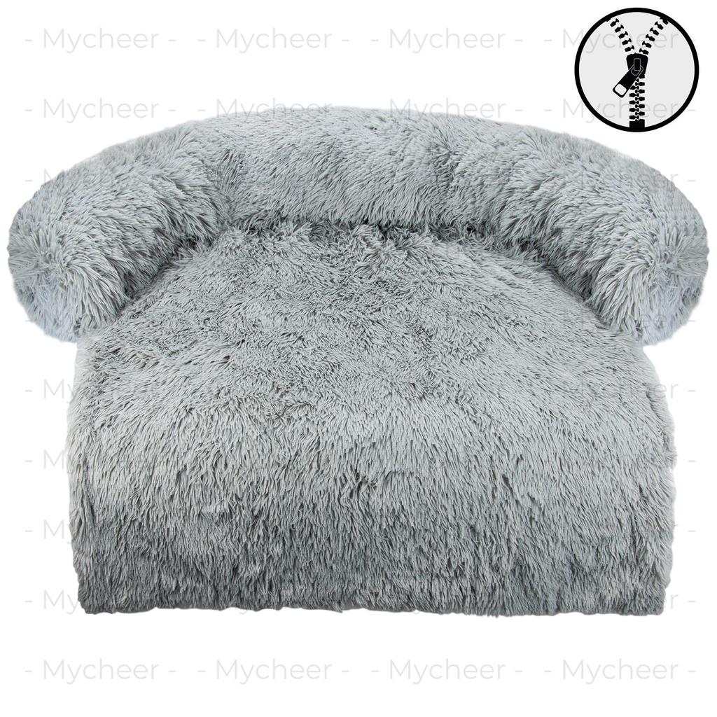 Кровать для собаки, диван, большие пушистые собаки, домик для домашних животных, коврик для дивана, длинный плюшевый теплый питомник, подушка для домашних животных, кошек, щенков, моющееся одеяло, чехол для дивана