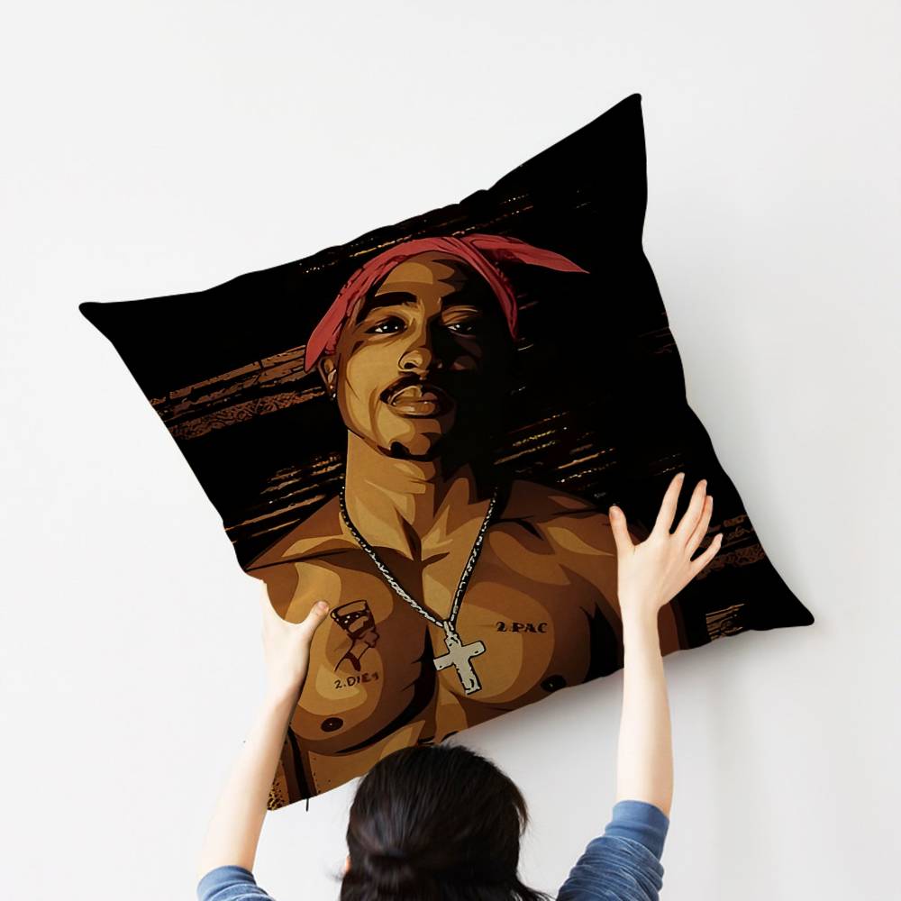 2PAC Хип-хоп Певец Наволочка Чехол для Подушки в Машину Для Дивана Автомобиля Рождественский Подарок 40x40см 45x45см