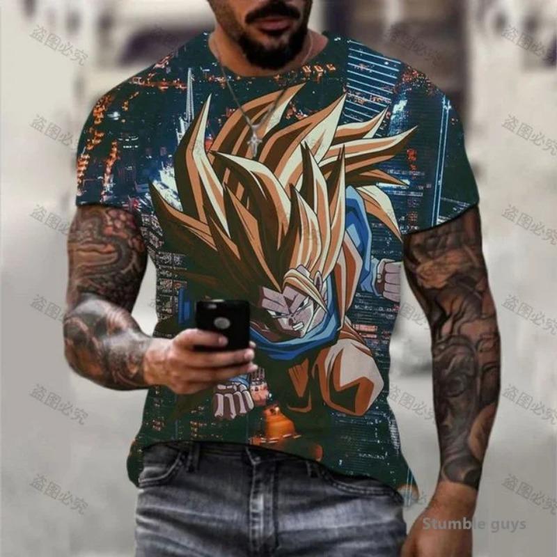 Детская футболка Dragon Ball Супер Сайян Мужская Футболка для Мальчиков Подростковая Одежда Goku Kakarot Vegeta Уличная Рубашка