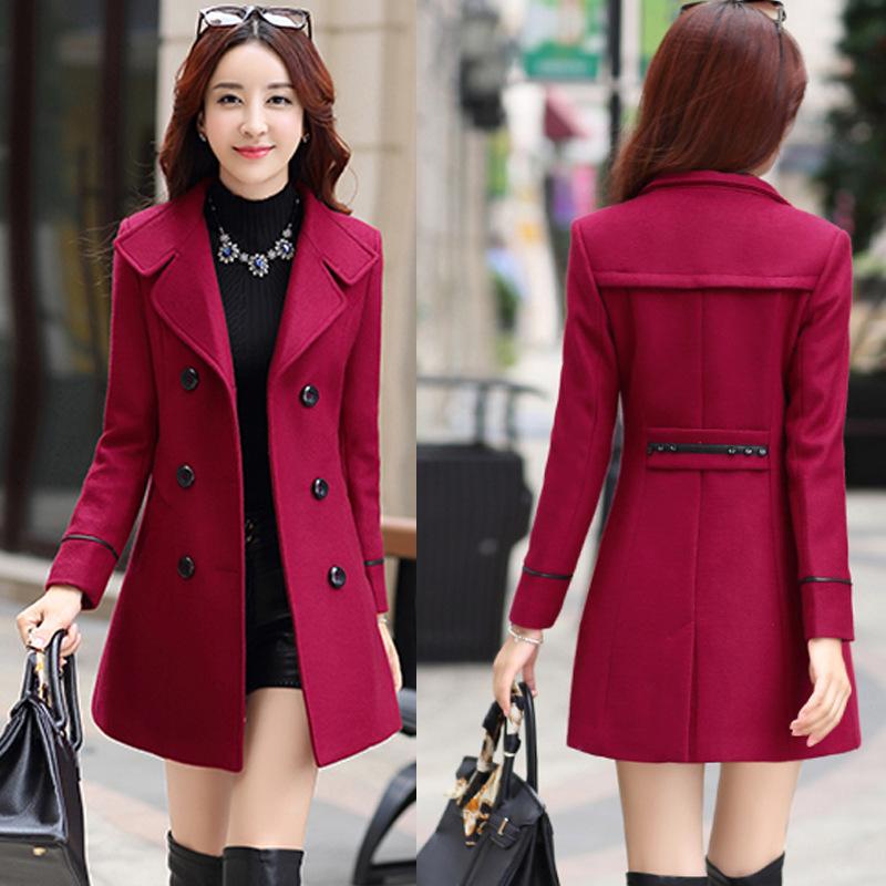 Women's Fall Medium-length Slim Solid Color Comfortable Jacket