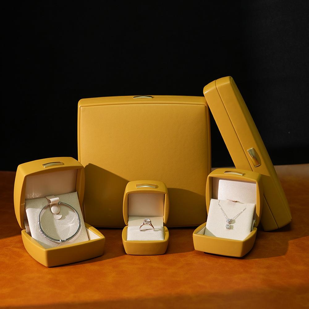 High-end PU Leather Jewelry Box, New Design, Thick Top, Jewelry Storage Box, Jewelry Display Box, Ring Box, Pendant Box
