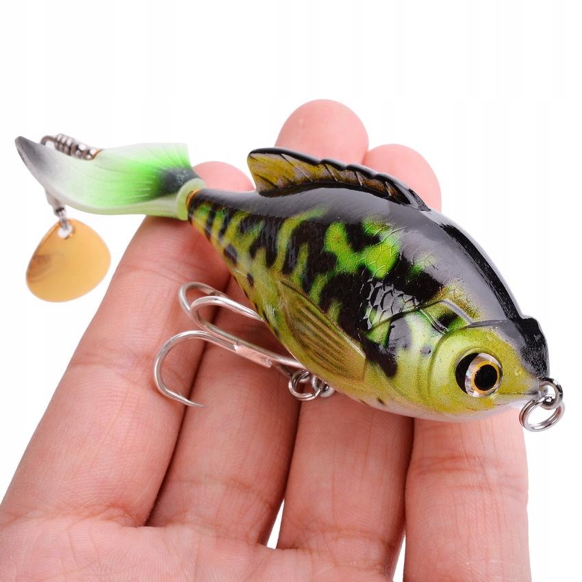 Wobbler Fishing Lure Pike Catfish Perch Tail + Spinner 9.5Cm 16.8G