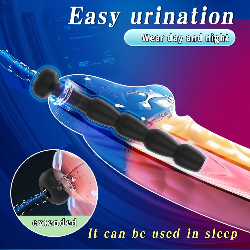 Заводские продажи Силиконовая пробка для пениса Уретральные игрушки для мужчин Палочка для лошадиного глаза Уретральный зонд Катетер для дилатации уретры Секс-шоп