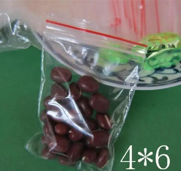 100 шт./лот прозрачные пластиковые пресс-запечатываемые многоразовые небольшие целлофановые пакеты с застежкой-молнией Poly Jewelry