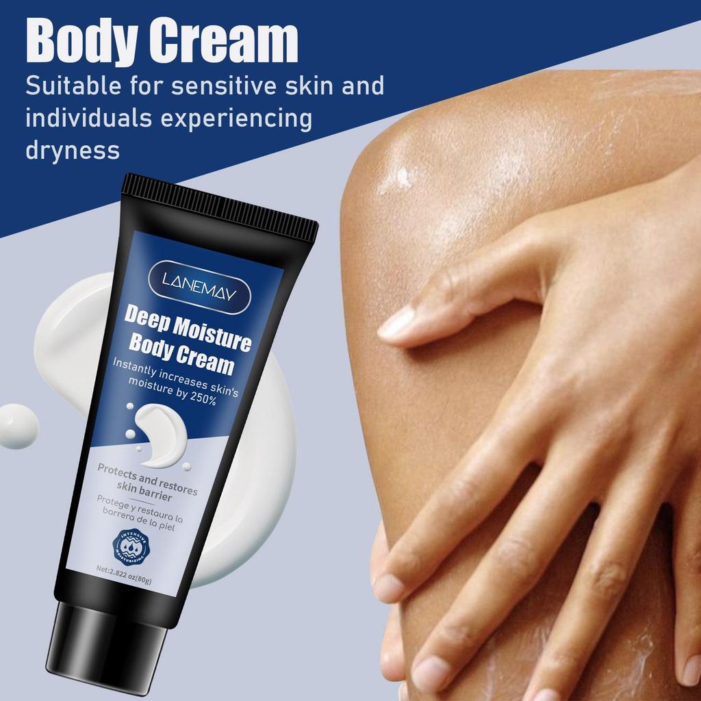 :Deep Moisture Body cream-Instantly Increeaeses Skin'S Moisture By 250%-Protects And Restores Skin Brrier-Suitable for All Skin Types, 80ml