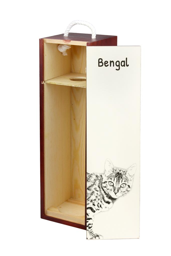 Bengal – Wine box with a cat, alcohol box with graphics | Art-Dog