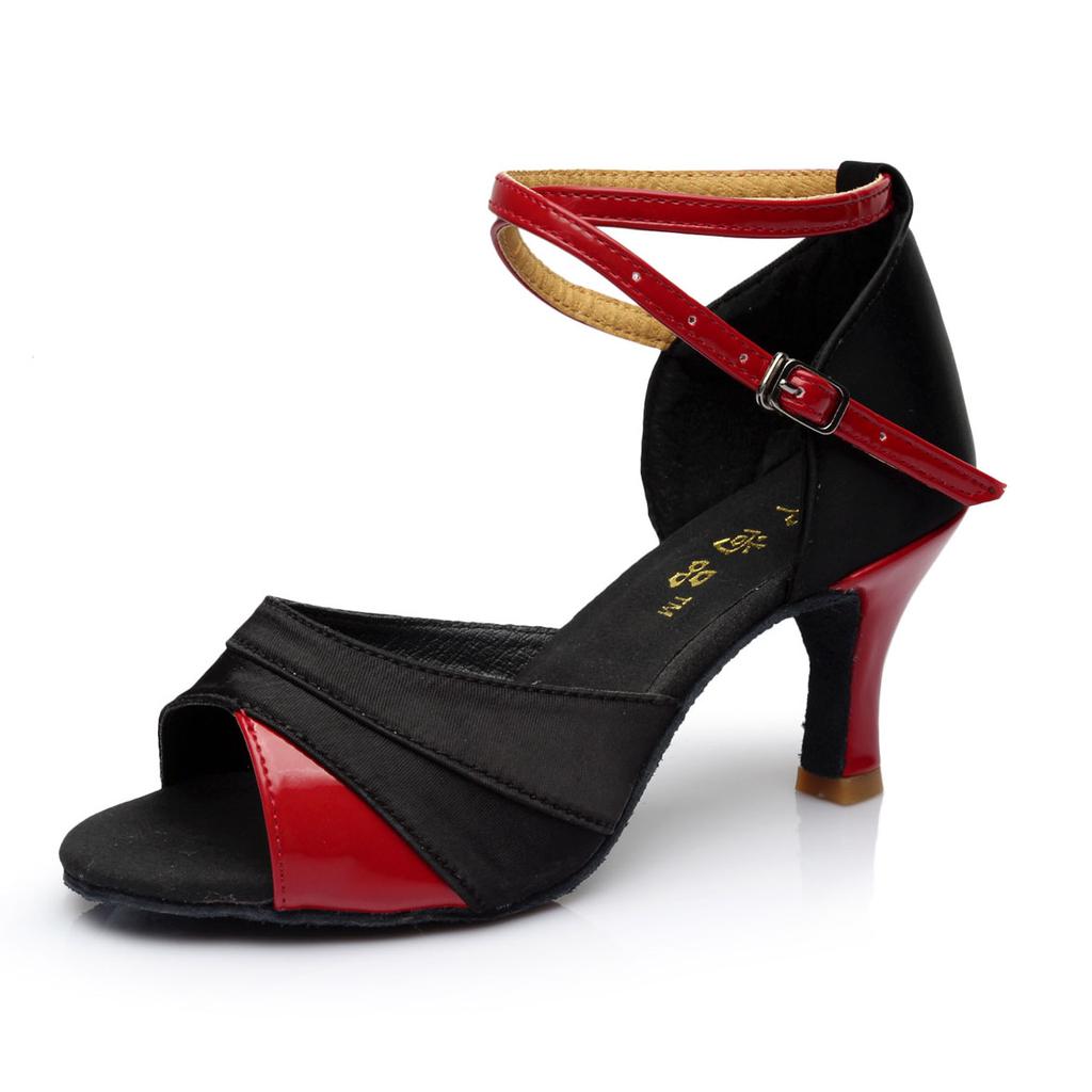 Обувь для бальных танцев Женская профессиональная танцевальная обувь Латинская женская обувь с открытым носком на каблуках Женская танцевальная обувь на каблуках