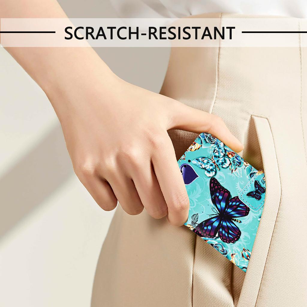 Магнитный противоударный чехол из искусственной кожи с узором «Бабочка» для iPhone, Samsung, Huawei, Xiaomi, Vivo, Oppo, Moto, Tecno, TCL, ZTE, Infinix, Nokia, itel...Больше