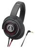 Портативные наушники Audio Technica SOLID BASS Heavy Bass Black Red BRD ATH-WS770