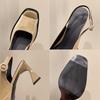 Женские туфли на высоком каблуке, босоножки с открытым носком, массивная обувь, женские 2025 лето, элегантные, сексуальные, платье, шлепанцы с открытым носком, туфли-лодочки, женские сандалии