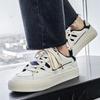 Модная мужская белая обувь для доски Новая повседневная мужская низкая модная обувь на толстой подошве, увеличивающая рост, повседневная, трендовая, прочная, спортивная обувь для доски