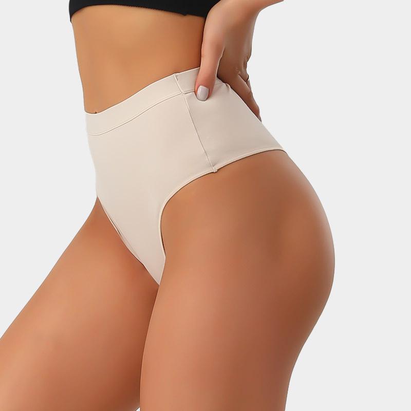 Женские хлопковые трусики большого размера с высокой талией, компрессионные стринги с высокой пружиной, закрытый задний шов, удобные спортивные трусы