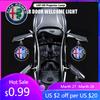 For Alfa Romeo 2026 Hot Sticker Car Door Wireless Welcome Light LED HD Projector Lamp  Decoration For Alfa Romeo 156 159 147 4C 