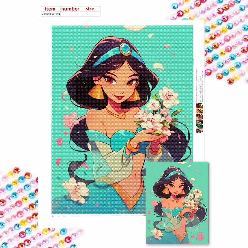 DIY Diamond Painting Princess Aladdin Cross Stitch Kit Mosaic Art Diamond Painting Full Circle Diamond Home Decoration