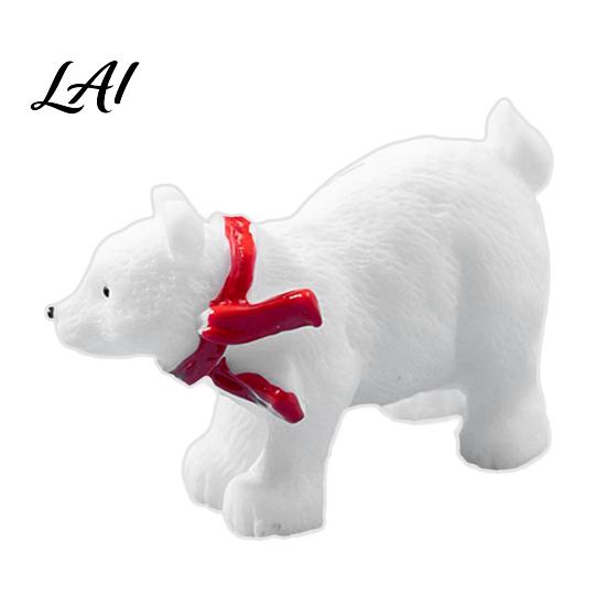 DIY Miniature Snowscape Decor Polar Bear Figurines Durable Synthetic Resin Animal Holiday Display Ornaments Ornaments Decorative Accents for