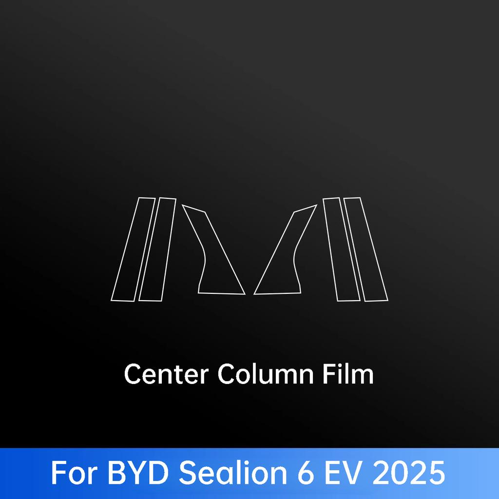For BYD Seal U Qin L Plus Seal 6 Han EV DM-i ATTO 2 3 8 Sealion 5 6 7 8 Car Pillar B Protective Film Exterior Accessories