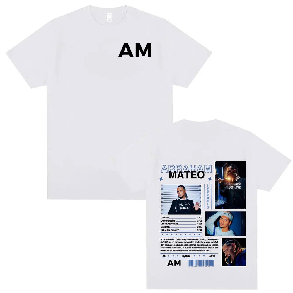 2025 Summer Rapper Abraham Mateo Tour Graphic Tshirt Unisex Women Hip Hop High Quality Oversized 100 Pure Cotton Printed Tshirt