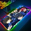 Blue Lock Наги Сэйсиро Коврик для мыши Игровой RGB Мультяшный Коврик для мыши Клавиатура с подсветкой Игровая Девушка XXL Коврик для ноутбука Накладки на стол Настольный коврик