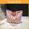 Sweet Cherry Printed Tote Bag For Women Large Capacity Street Style Pu Handbag