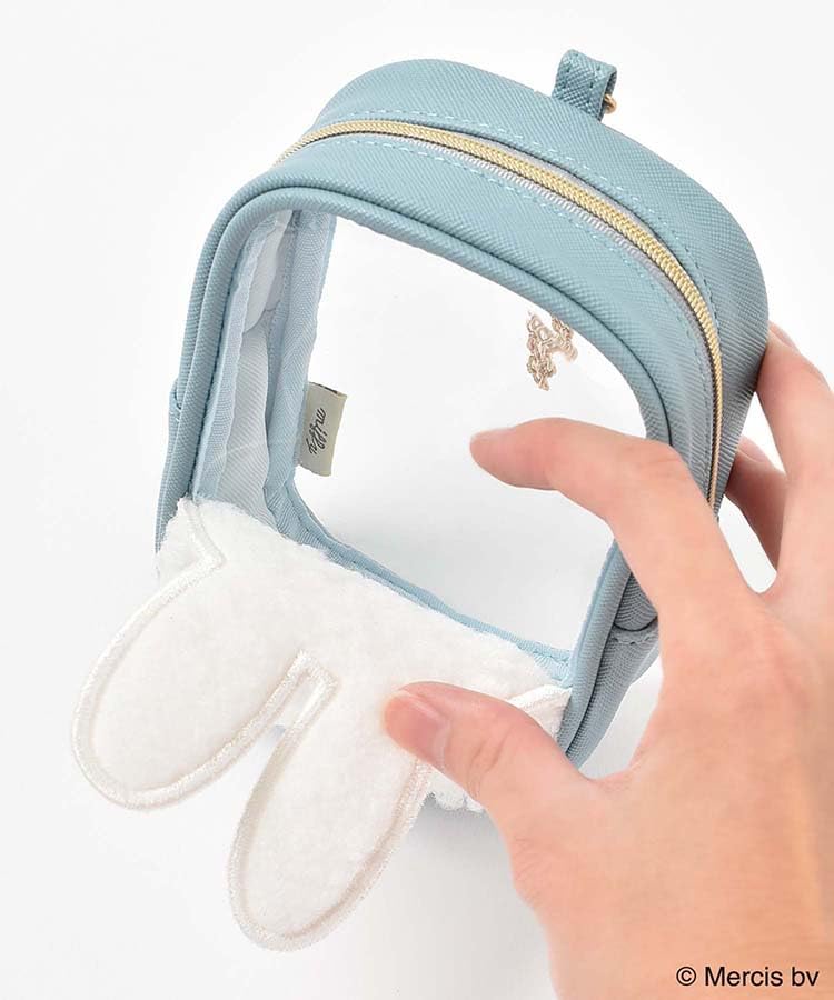 Квадратная сумочка с аппликацией Miffy Boa и цепочкой для шитья (синий)